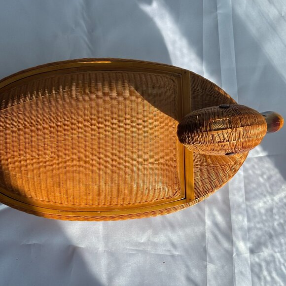 Vintage Wicker Duck Storage Basket - Picture 3 of 10